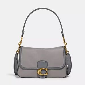 NWT Coach Soft Tabby Shoulder Bag in Dove Grey Colorblock Style C5261 & dust bag